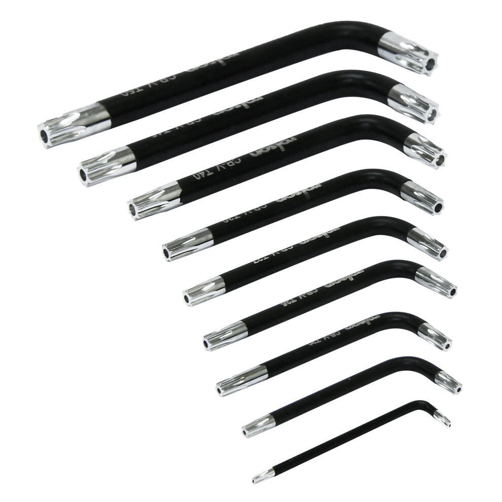 Rolson 40373 Short Arm Star Key Set - Multi-Colour (9-Piece)