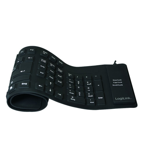 Logilink ID0019 Flexible Keyboard, PC/Mac, Keyboard German Layout