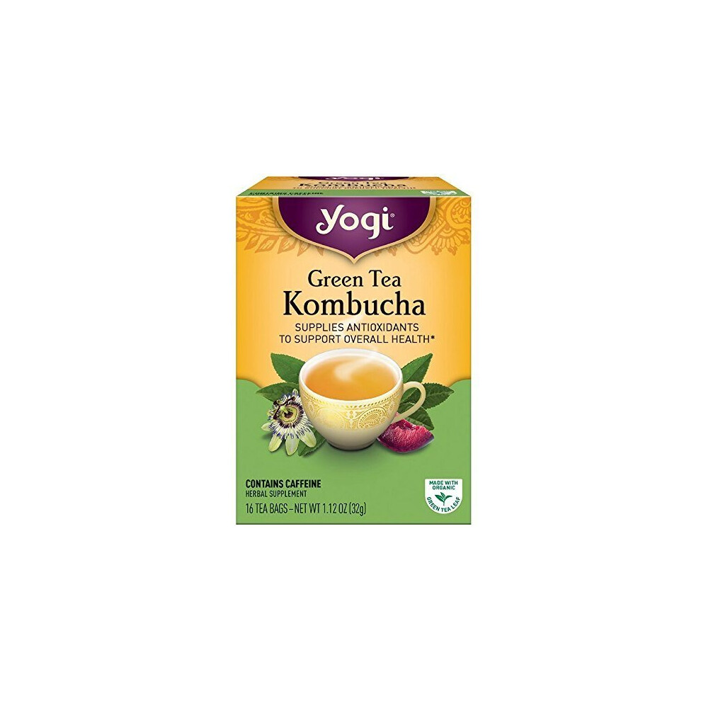 Yogi Tea Green Tea Kombucha Organic, 16 Count