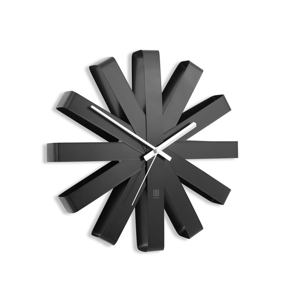 Umbra "Ribbon Wall Clock, Black