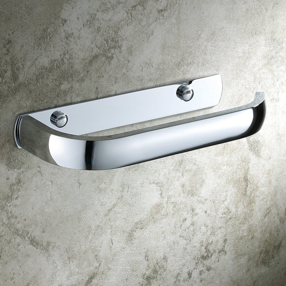 Aothpher Modern Wall Mounted Brass Toilet Roll Paper Holder Bathroom Tissue Rack Chrome Finish