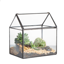 NCYP House Shape Close Glass Geometric Terrarium Wedding Centerpiece Tabletop Succulent Air Plants Planter Window Sill Moss Fern Flower Pot Small...