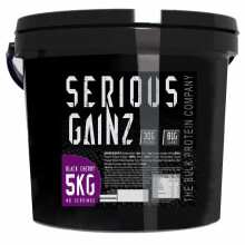 The Bulk Protein Company Serious Gainz Mass Gainer Powder, Black Cherry, 5 kg