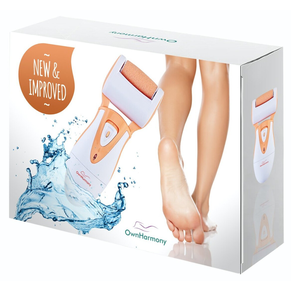 Own-Harmony Electric Hard Skin Remover By Own Harmony - Usa's Best Rated Callus Remover - Rechargeable Pedicure Tools W/ 3 Micro Diamond Rollers (Reg. & Extra...