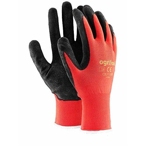 24 PAIRS NEW LATEX COATED WORK GLOVES SAFETY DURABLE GARDEN GRIP BUILDERS (L - 9)