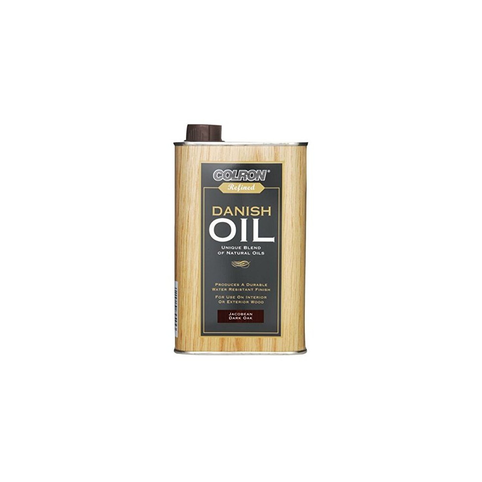 Ronseal CRDODO500 500ml Colron Refined Danish Jac Oil - Dark Oak Finish, Durable Resin-Oil Coat