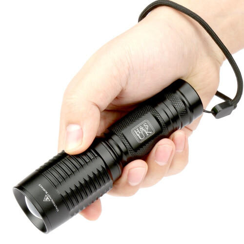 H&S® Super Bright CREE T6 LED Torch Zoomable Waterproof Flashlight Camping Light - XML 1