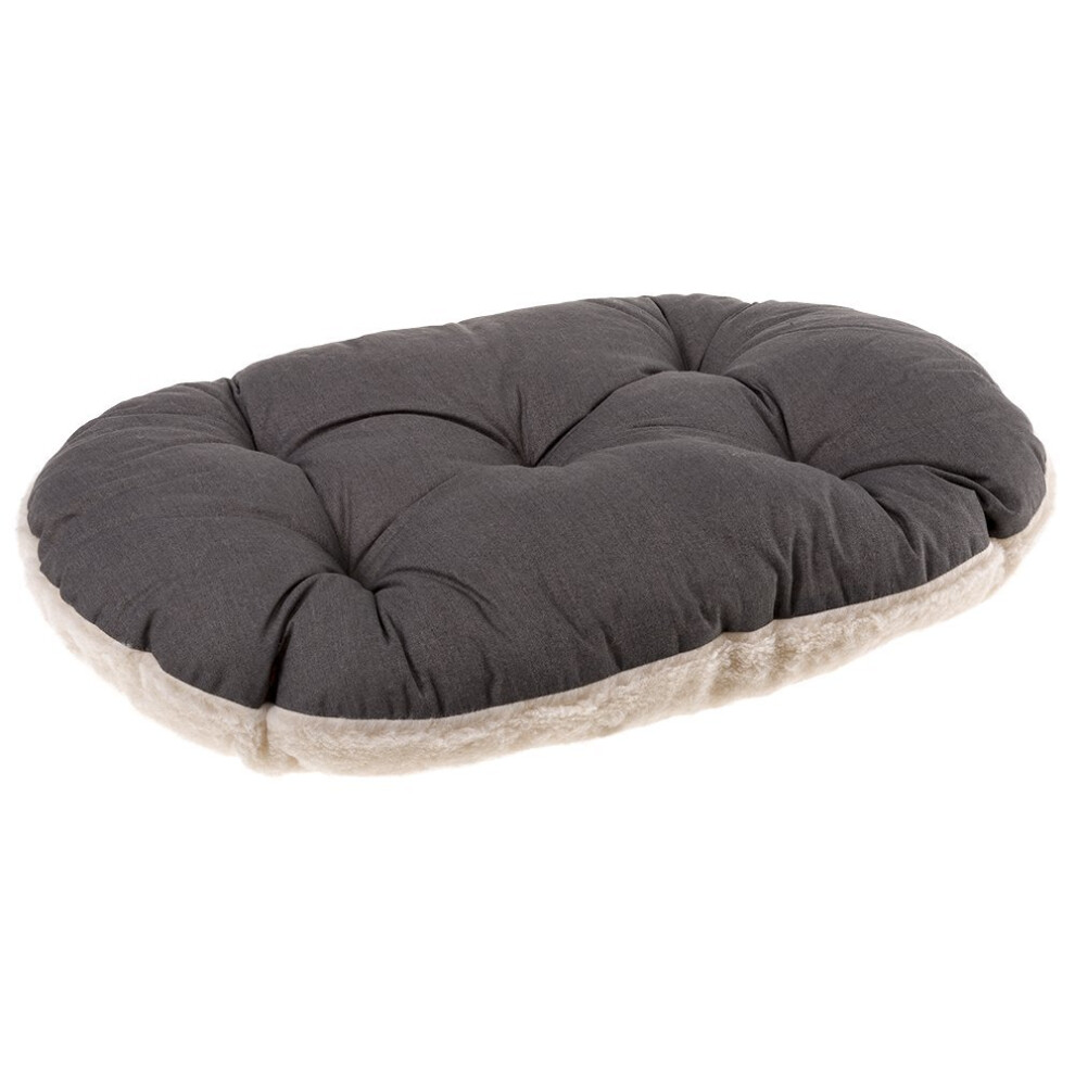 Ferplast Relax F 55/4 Cat and Dog Bed, Cotton/Fur, 55 x 36 cm, Brown