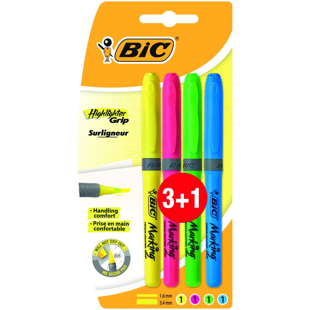 Bic 824757ÃÂ Ã¢â¬âÃÂ Pack of 4ÃÂ neon Markers Multi-Coloured