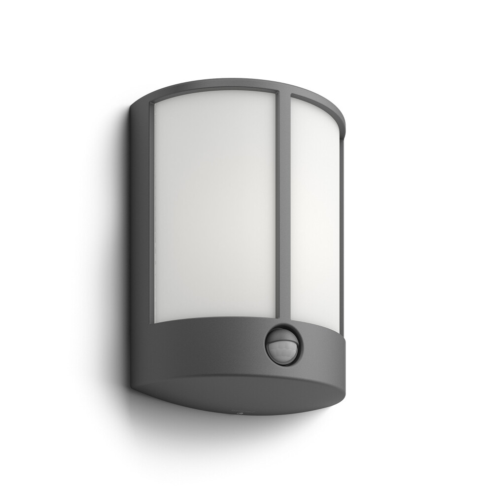 Philips myGarden Stock LED Outdoor Wall Light with Motion Sensor, 1 x 6 W Integrated LED Light