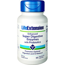 Life Extension, Enzymes Digestives Super Améliorées et Probiotiques, 60 Gélules Végétariennes