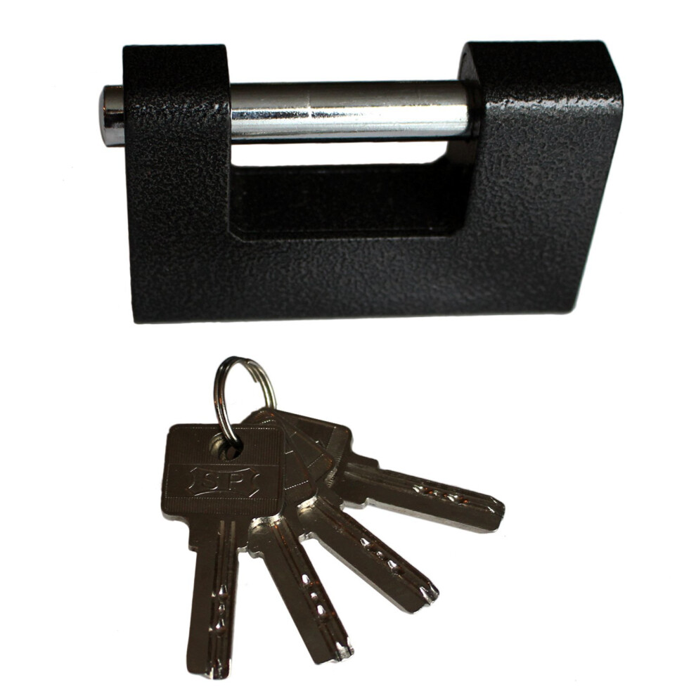 Kurtzy Heavy Duty 1kg Padlock Lock with 4 Keys by Hardened Solid Steel Industrial Protector Hardware Lock for Outdoor Use - For Garage Door,...