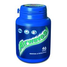 Wrigley's Airwaves Menthol And Eucalyptus, 46 Piece Bottle