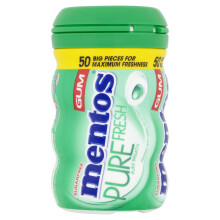 Mentos Gum Pure Fresh, Spearmint (Pack of 6, 50-Piece)