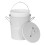 Light Grey Metal Kitchen Compost Caddy - Composting Bin for Food Waste Recycling 4