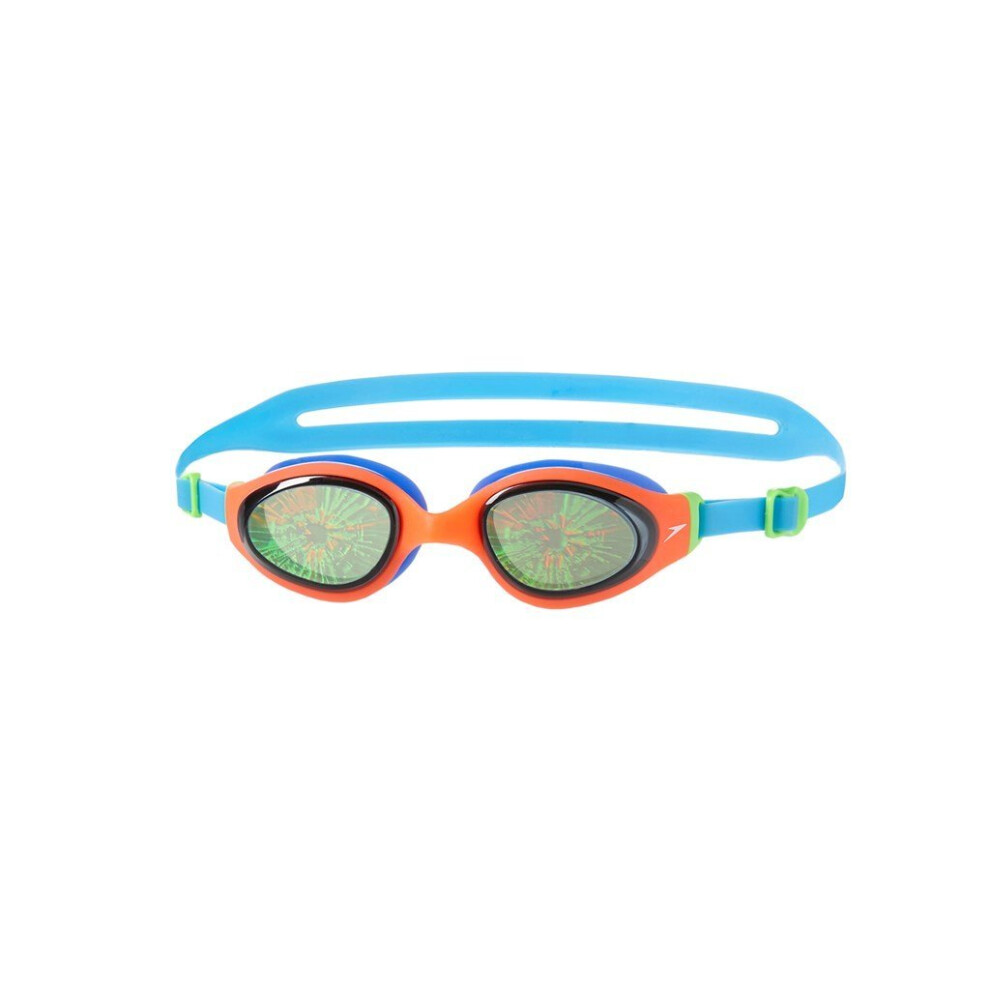 Speedo Kids' Holowonder Goggles - Smoke/Siren/Japan Blue, One Size