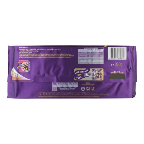 Cadbury Cadbury Dairy Milk Chocolate Bar, 360g 1