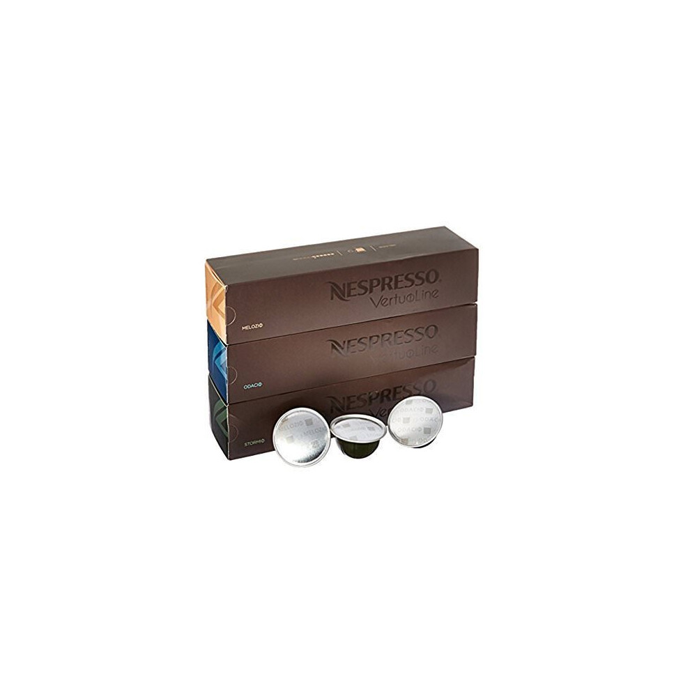 Nespresso Vertuoline Best Sellers 30-Capsule Assortment: Stormio, Odacio & Melozio (C-9498963)
