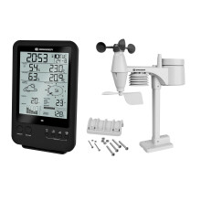 Bresser Weather Station 5-in-1 Weather Center with All-In-One outdoor sensor (With DCF Radio Control Clock/German Model)