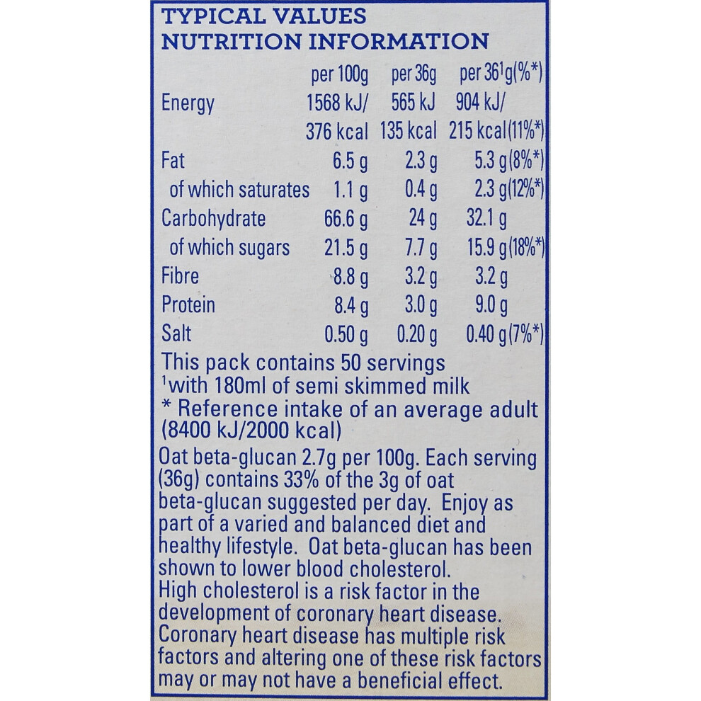 Quaker Oat So Simple Golden Syrup Porridge Sachets, 50 x 36 g