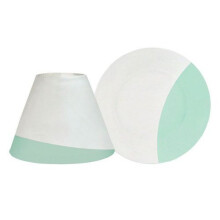 Yankee Candle Serene Sandblast Aqua Candle Shade And Tray Set, Glass, White/Green