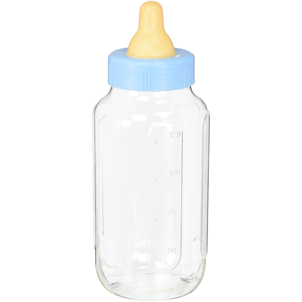 Unique Party  95956W  - 28cm Blue Fillable Bottle Bank Baby Shower Centrepiece