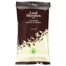 Lord Sheraton Leather Clean and Shine Wipes, (24 Wipes)