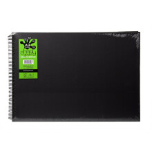 Artgecko Shady Sketchbook A3 Landscape 80 pages (40 sheets) 200gsm Acid Free Black Card