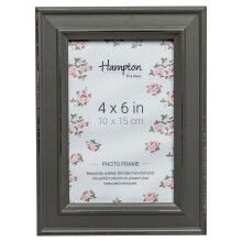 PAL301946G Paloma Photo Frame 4x6 (10x15cm) Grey distressed wood finish. Black backs with swivel clips. Individually boxed