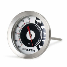 Salter Meat Thermometer, Stainless Steel, Silver, 6.2x6.2x13 cm