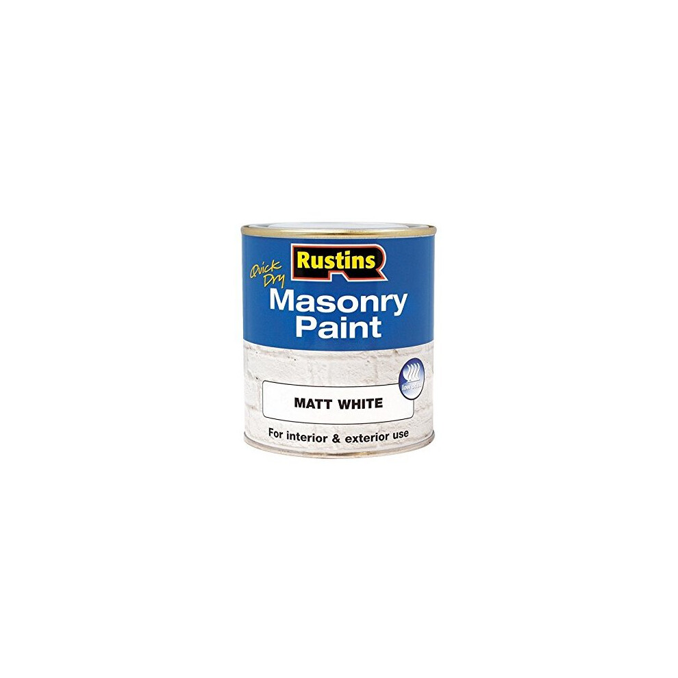 Rustins MASPW250 Masonry Paint White 250ml, 250