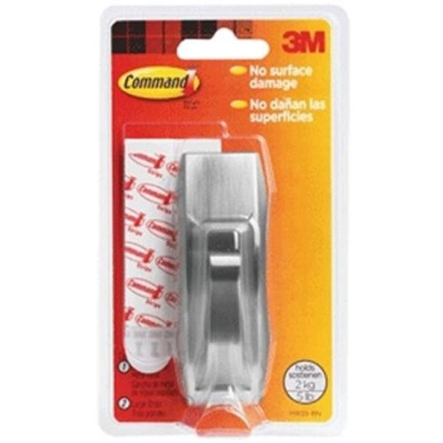 3M 3M Company MR03-BN LG Command Modern Reflection Metal Hook - Large - Pack Of 4