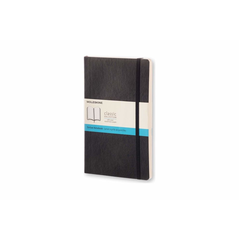 Moleskine Black/Ivory Dotted Notebook Soft Large