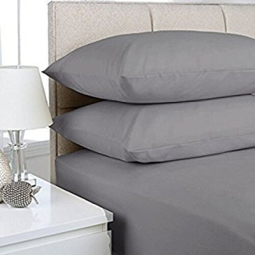 Extra Deep Fitted Sheets 16"/40CM Deep 14 Colours (Double, Silver)