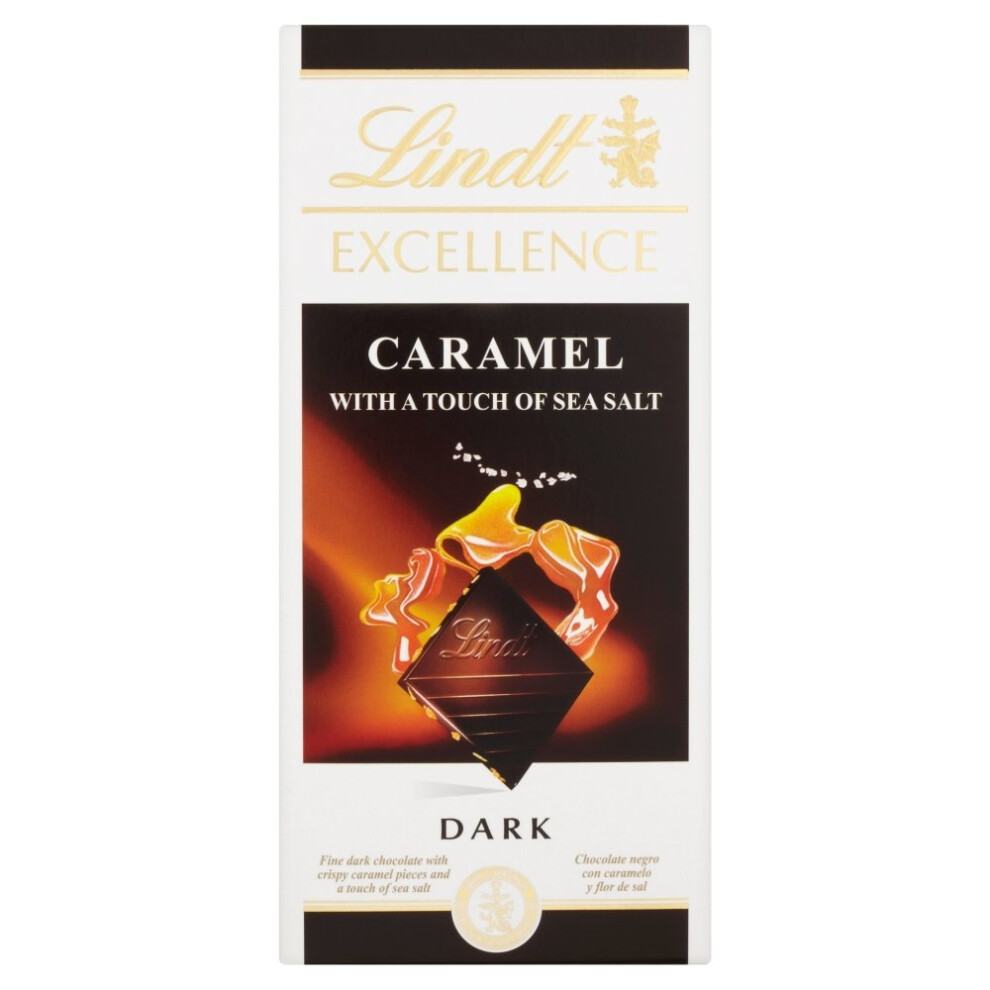 Lindt Excellence Caramel With A Touch Of Sea Salt Dark, 100G