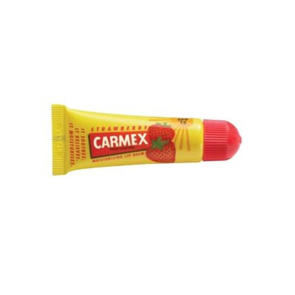 Carmex Strawberry Lip Balm SPF15 Tube 10g