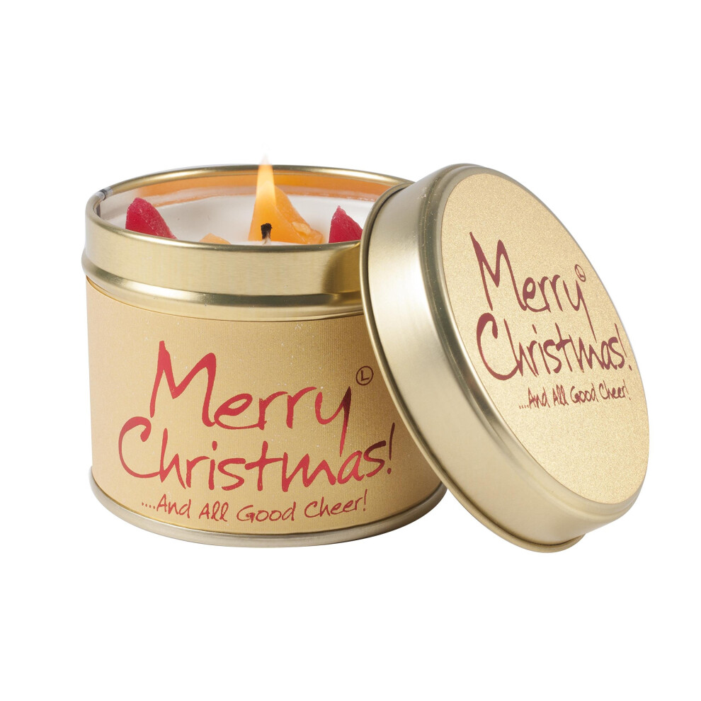 Lily-Flame Lily Flame Merry Christmas Tin, Brown