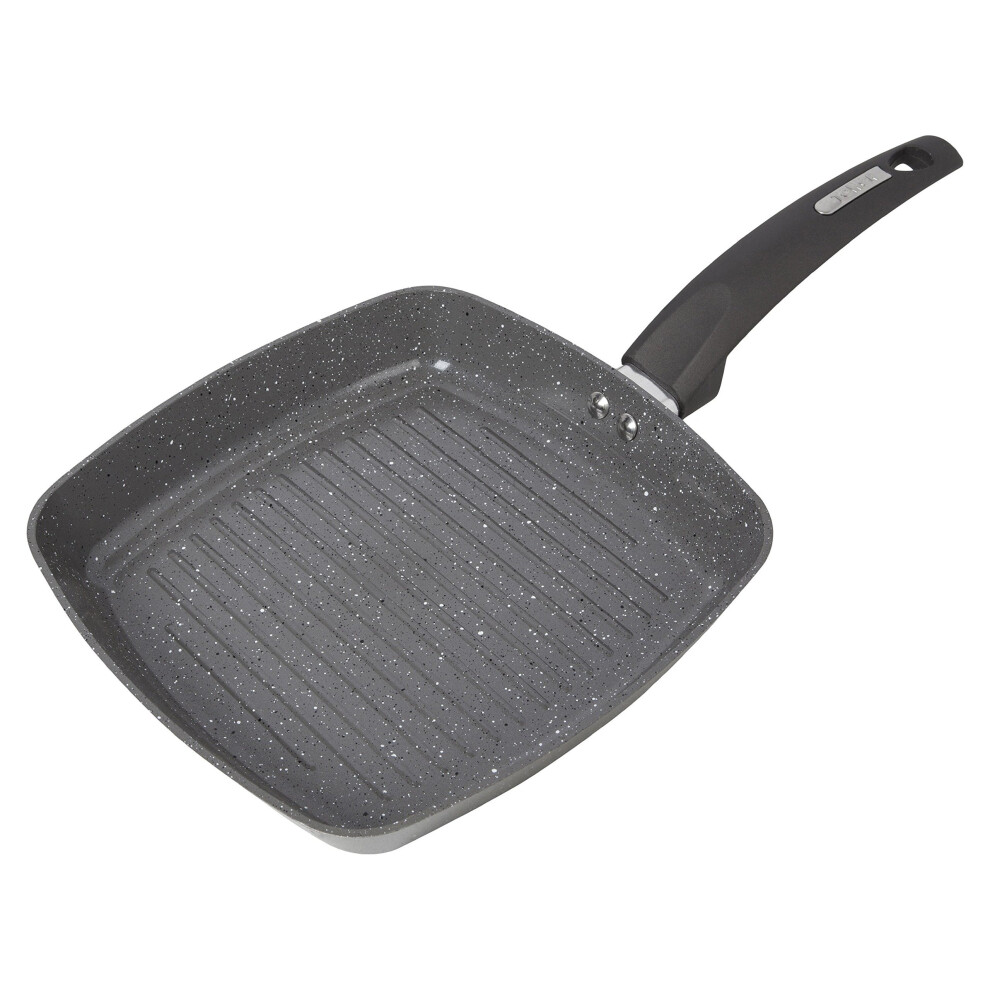 Tower Cerastone Forged Aluminium Grill Pan with Easy Clean Non-Stick Ceramic Coating, 25 cm - Graphite