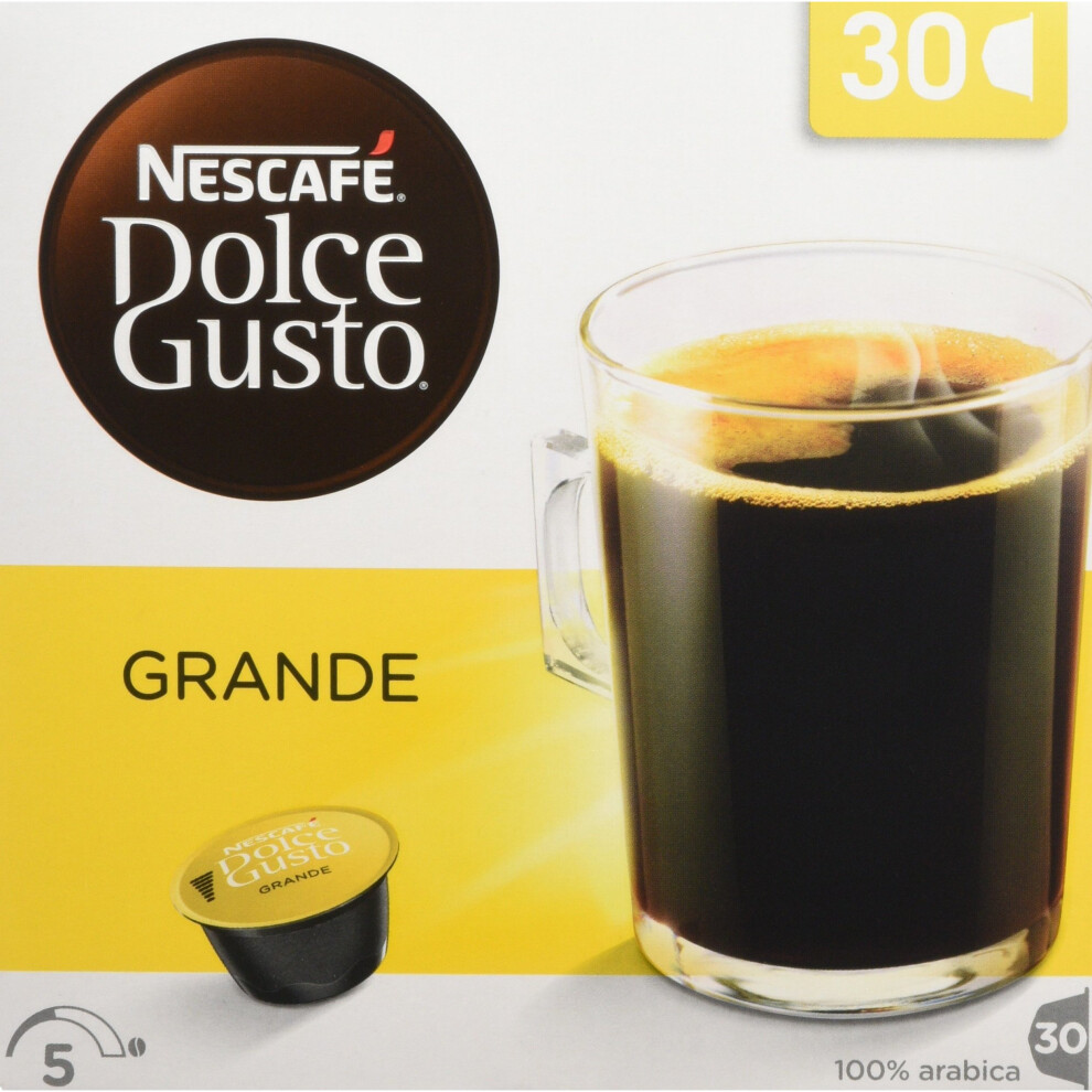 NESCAFÃ Dolce Gusto Grande Coffee Pods, 30 Capsules (Pack of 3 - Total 90 capsules, 90 Servings )