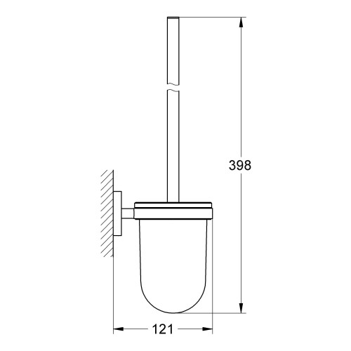Grohe GROHE 40374001 Essentials Toilet Brush Holder Silver 2