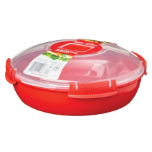 Sistema Round Microwave Dish, Red, 1.3 L