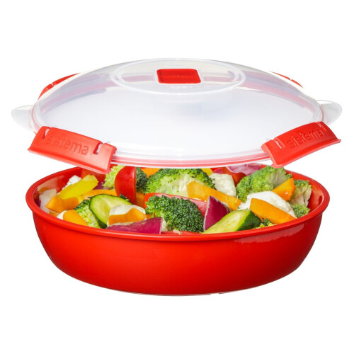Sistema Sistema Round Microwave Dish, Red, 1.3 L 2