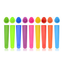 iNeibo Kitchen 10 Pack Silicone Popsicle Mold - Food Grade, BPA Free - Make Healthy Food For Your Kids (Pack of 10, Colorful)