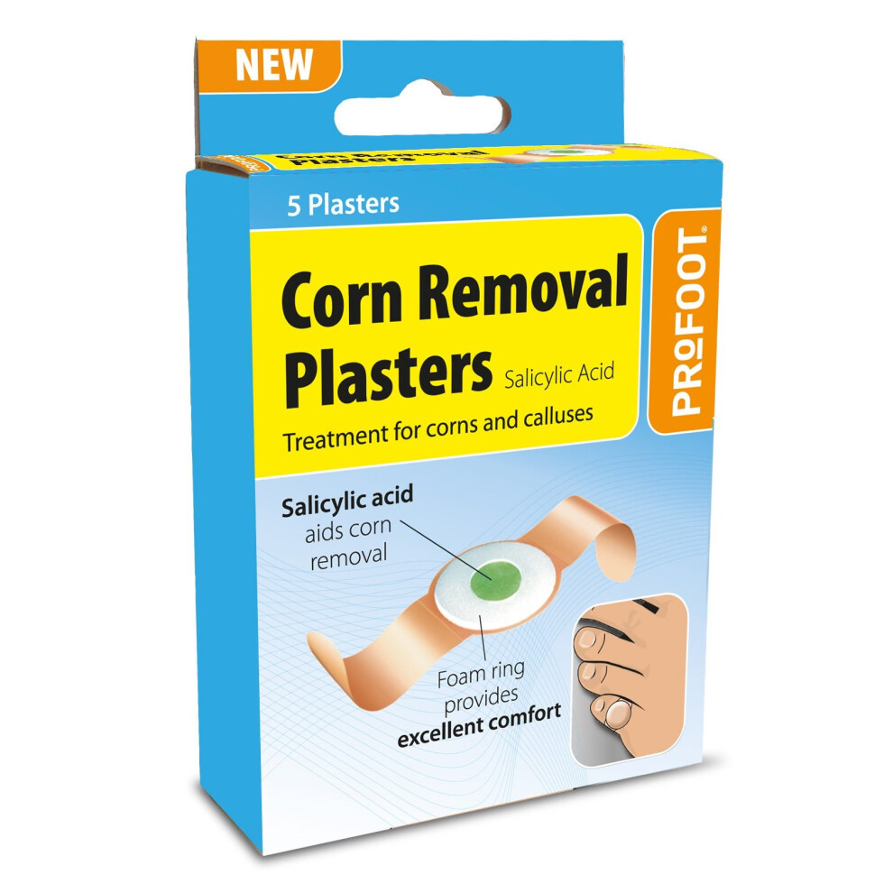 Profoot Corn Removal Plaster - 2 Packs of 6 with Salicylic Acid, Foam Ring, Easy to Apply (P700770)