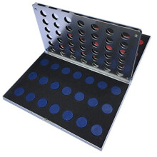 Travel connect 4 game in metal case