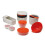 Joseph Joseph Joseph Joseph M-Cuisine 4-Piece Stackable Microwave Cooking Set - Stone/Orange 11