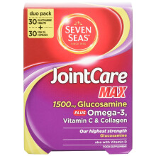 Seven Seas JointCare Max with Glucosamine and Omega-3, 30 Day Duo Pack