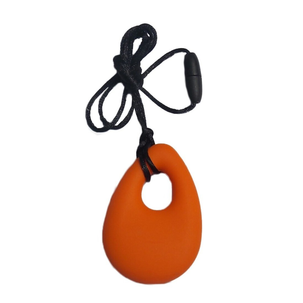 Chuchumz Chewy Necklace Chewelry Autism ADHD Biting Sensory Child Baby Teething Chew Toy Children Orange