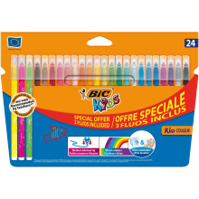 Flamastry Kid Couleur Fluo Pudelko 20+4 sztuki