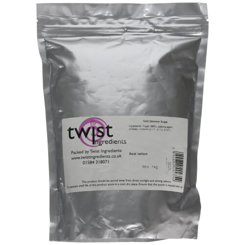 Twist Ingredients Gold Glimmer Sugar 1 kg 1